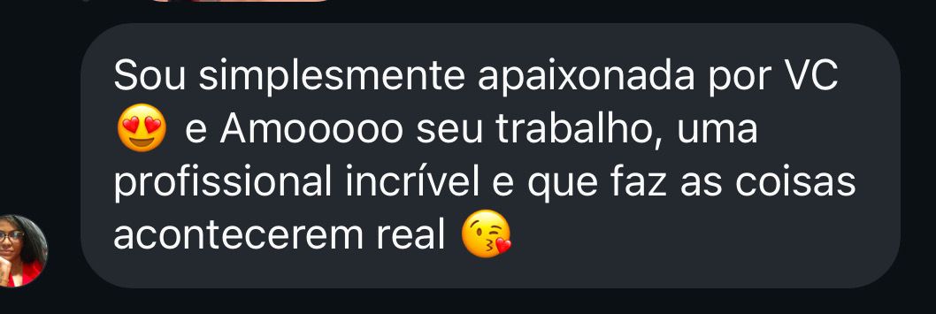 Print de mensagem de paciente elogiando o trabalho da Maolla