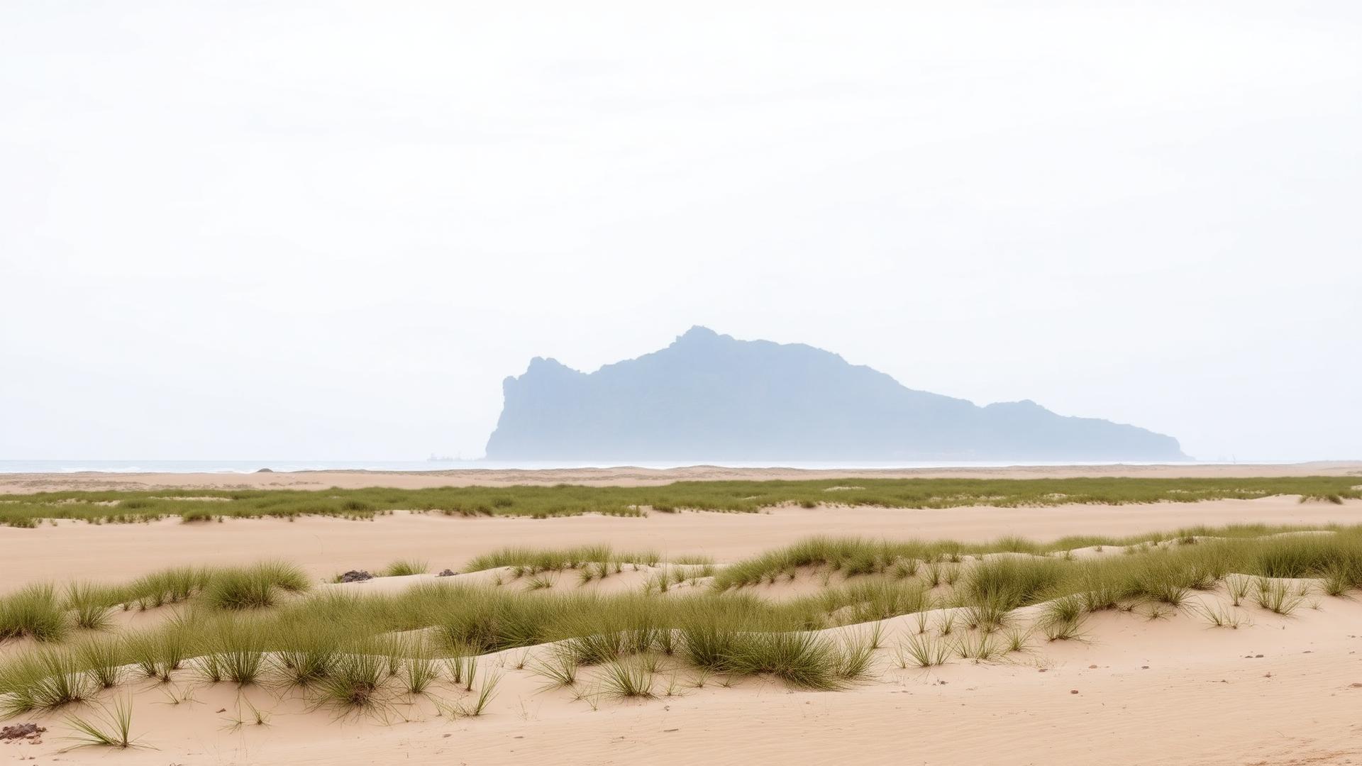 Faixa de dunas e vegetação de restinga no litoral do Recreio dos Bandeirantes